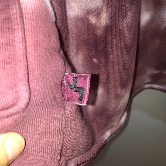 Joy Lab Womens Size XS Purple Tie Dye Open Front Pockets French Terry Cardigan - Picture 7 of 10